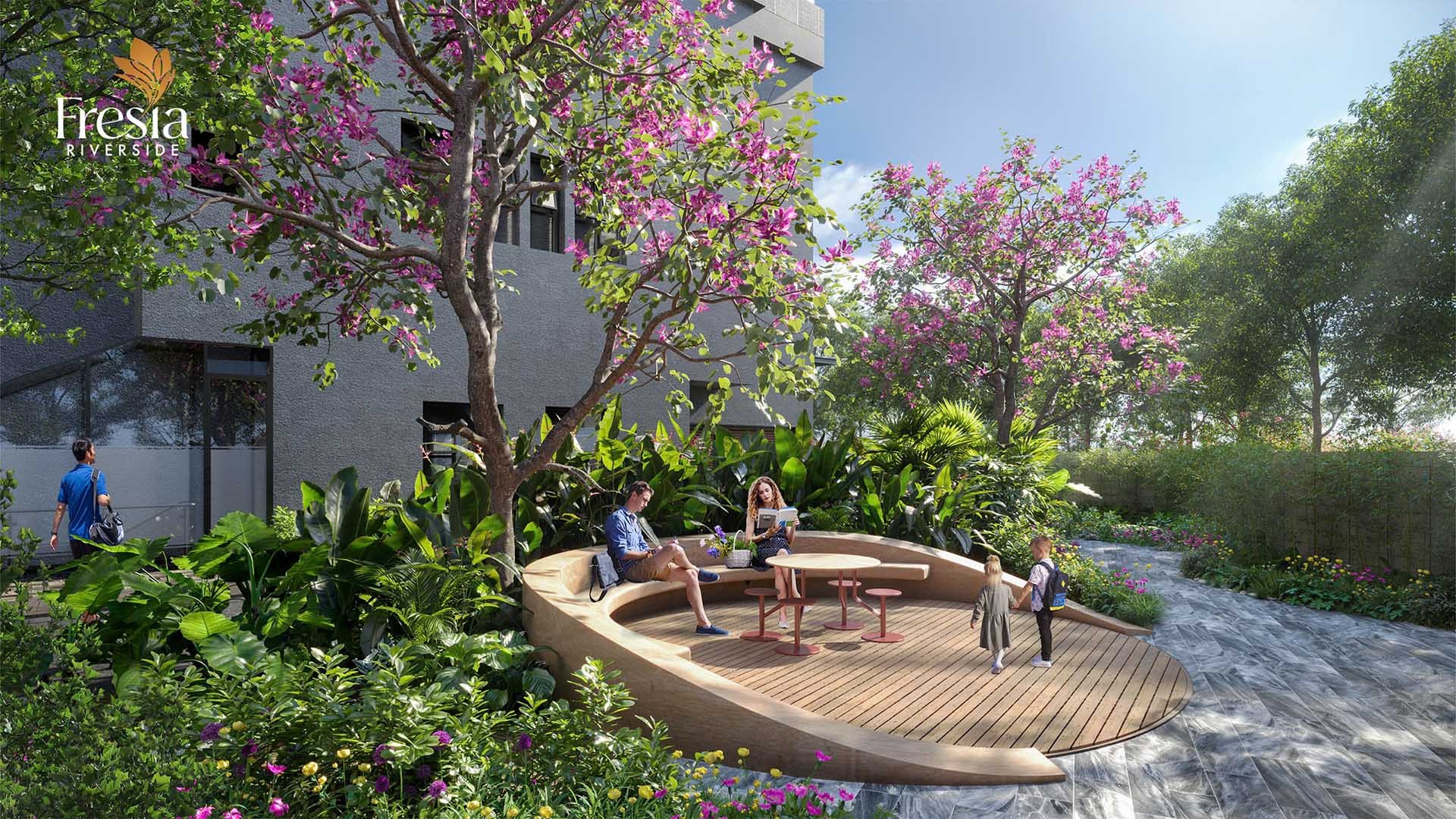 Công viên và cảnh quan nội khu Fresia Riverside