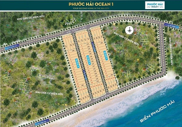 Mặt bằng phân lô Phước Hải Ocean 1 tại Phước Hội