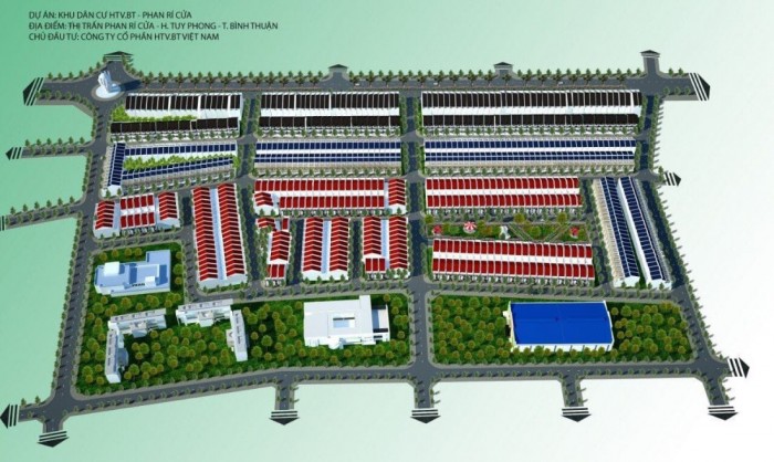 Phối cảnh tổng thể Khu dân cư HTV.BT Phan Rí Cửa
