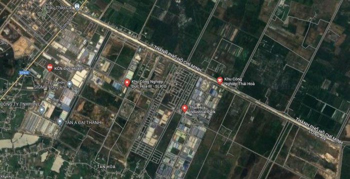 Sơ đồ vị trí Khu công nghiệp Đức Hòa III Thái Hòa