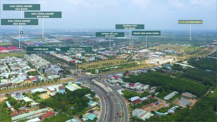 Sơ đồ liên kết vị trí Nam An Bàu Bàng