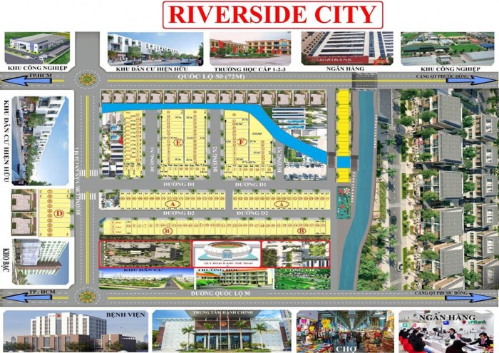 Mặt bằng tổng thể Riverside City Long An