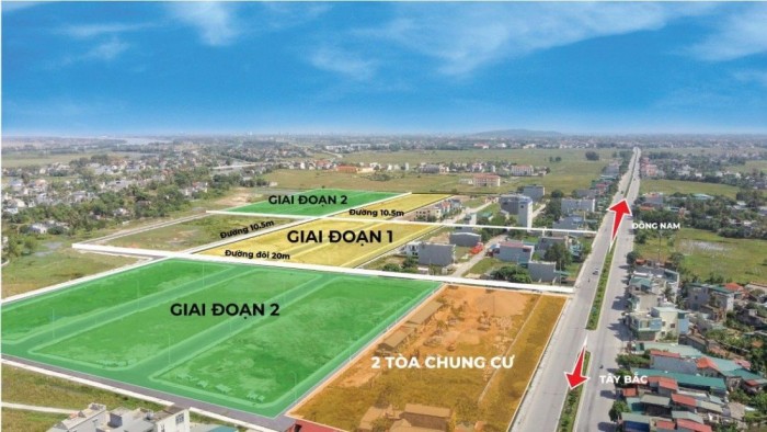 Ảnh thực tế khu đất và đường nội khu Sunrise Residence Quảng Phú, năm 2021.