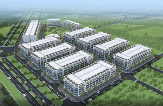 Phối cảnh tổng thể Khu đô thị Rosy Garden Thụ Ninh - Vạn An, năm 2020.