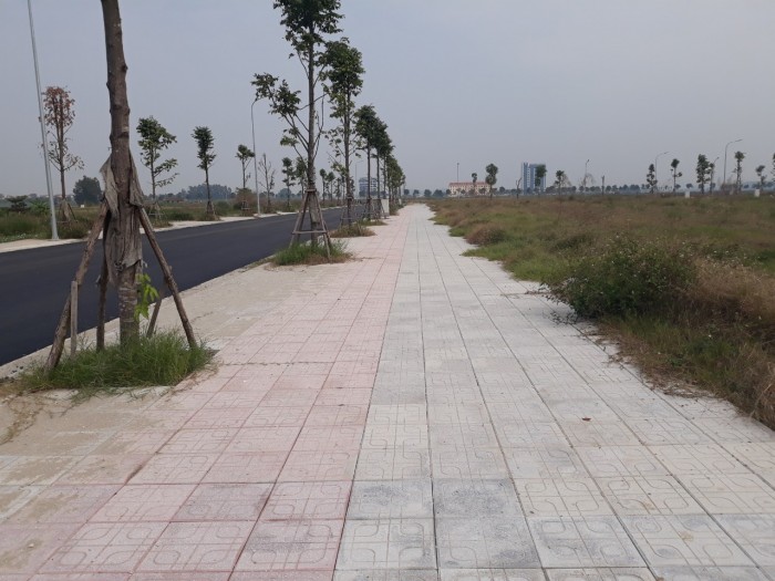 Ảnh thực tế vỉa hè và hạ tầng Khu đô thị Rosy Garden Thụ Ninh - Vạn An, năm 2020.