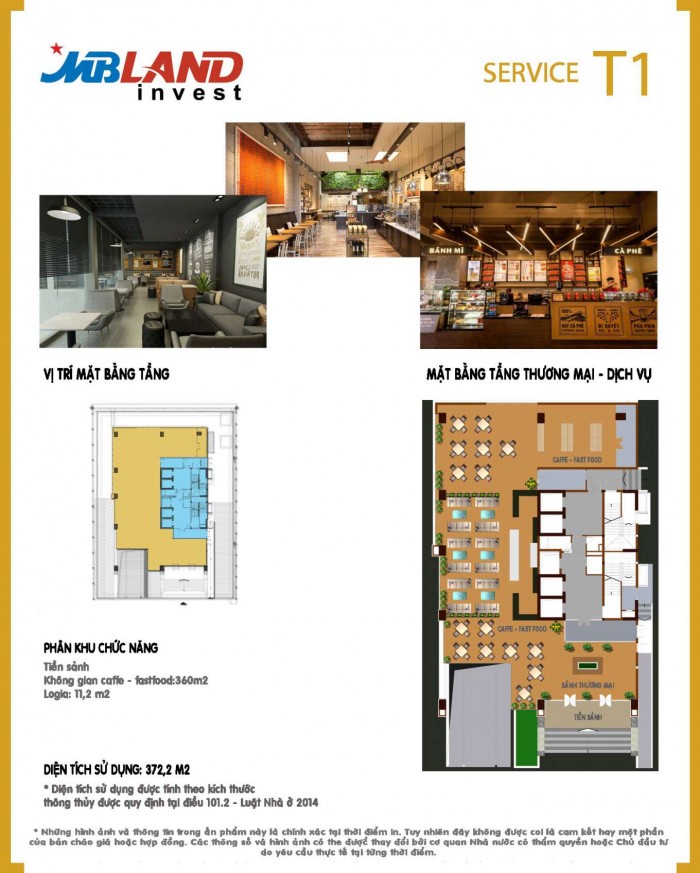 Mặt bằng tầng thương mại - dịch vụ MBLI Tower, năm 2019.