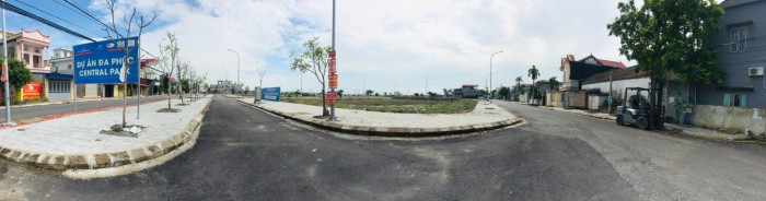 thực tế cổng và đường nội khu Đa Phúc Central Park, năm 2020.