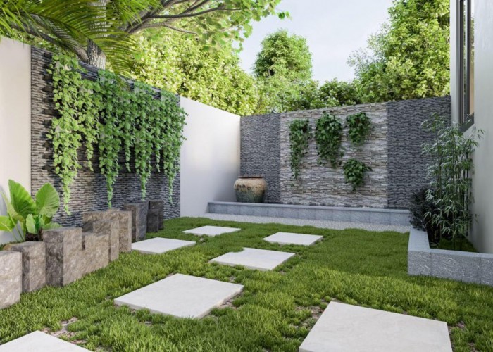 Phối cảnh sân vườn nội khu Home Garden, năm 2019