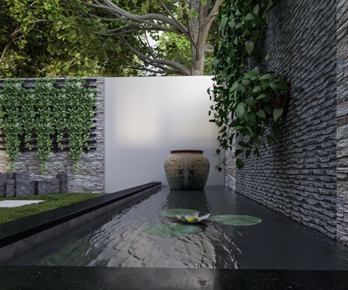 Phối cảnh sân vườn tại Home Garden, năm 2019
