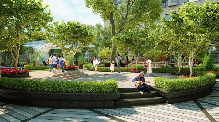 Phối cảnh cảnh quan nội khu Bảo Long New City.