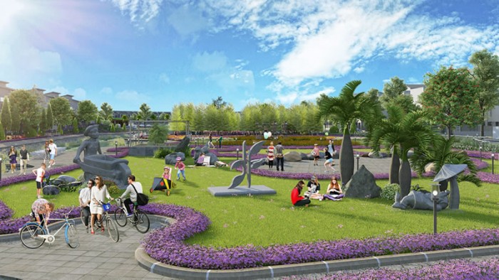 Phối cảnh công viên nội khu Bảo Long New City.