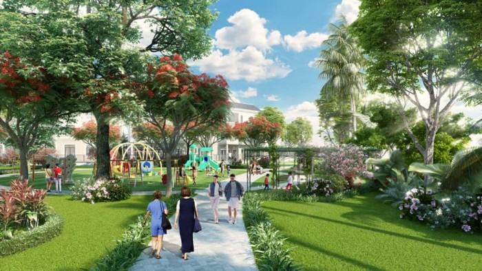 Phối cảnh đường dạo bộ Bảo Long New City.