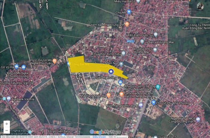 Sơ đồ vị trí Bảo Long New City tại Hương Mạc.