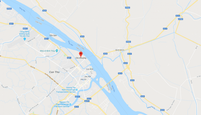Sơ đồ vị trí Goldland Cồn Khương, năm 2019.