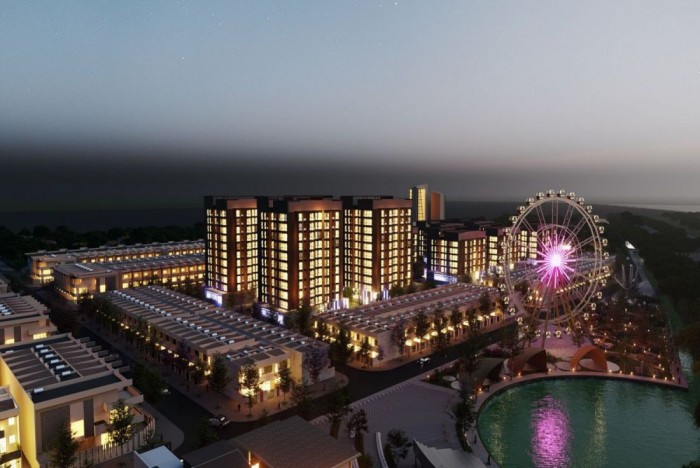 Phối cảnh tổng thể Cồn Khương Diamond City.