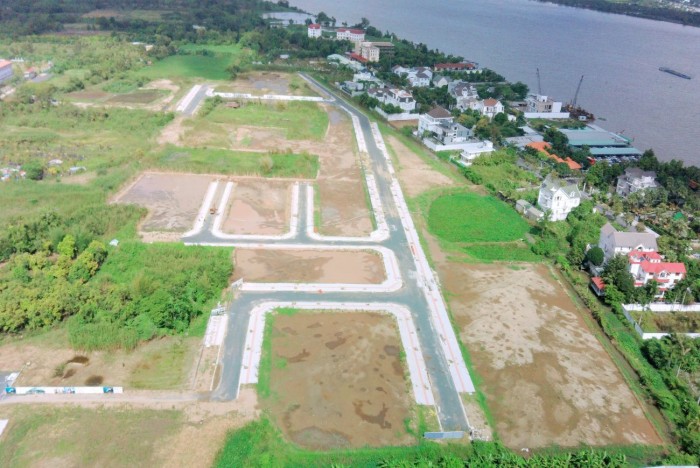 Ảnh flycam hạ tầng Cồn Khương Diamond City, tháng 12/2021.
