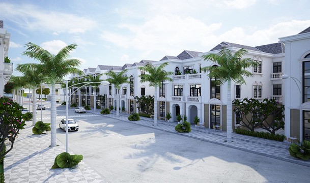 Phối cảnh trục nhà phố Minh Trường Central Land, năm 2019.