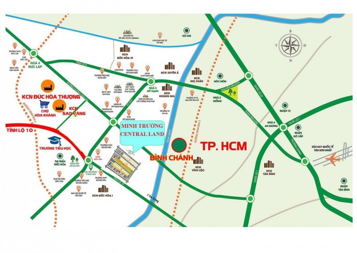 Sơ đồ vị trí Minh Trường Central Land, năm 2019.