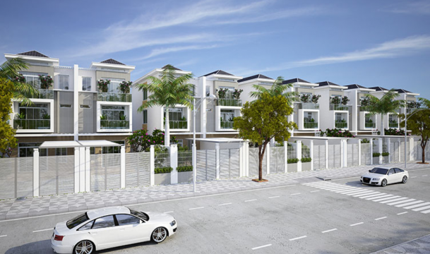 Phối cảnh nhà liền kề Minh Trường Central Land, năm 2019.